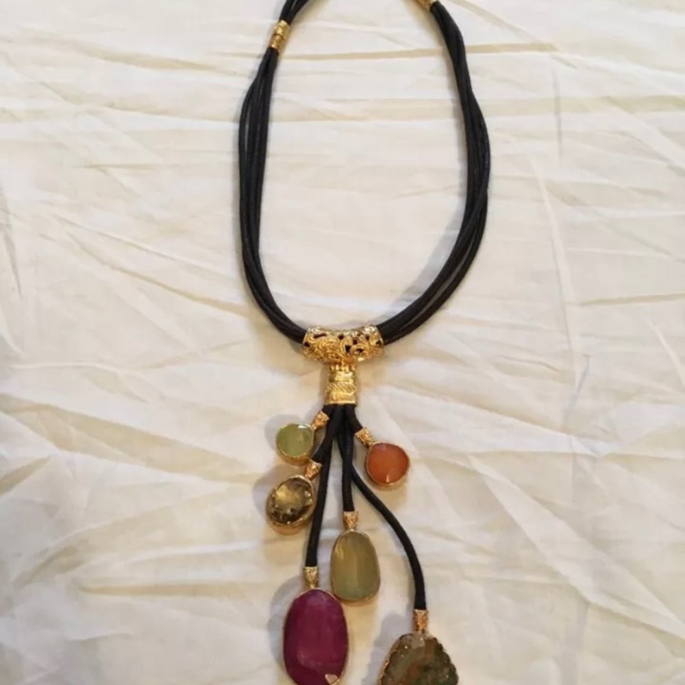 Vita New York Multi-Stone 22K Gold plated Necklace